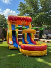 13 Foot Double Lane Lava Luge Water Slide