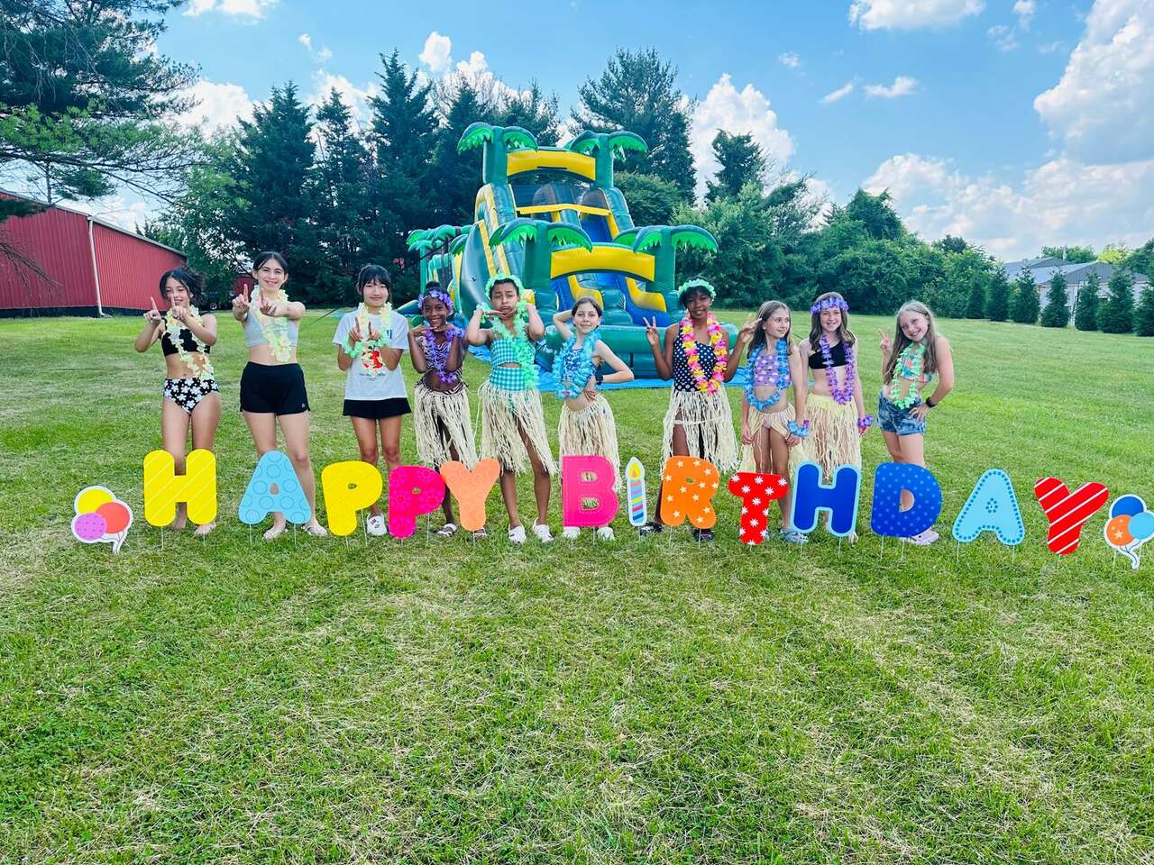 Kids birthday bounce house fun