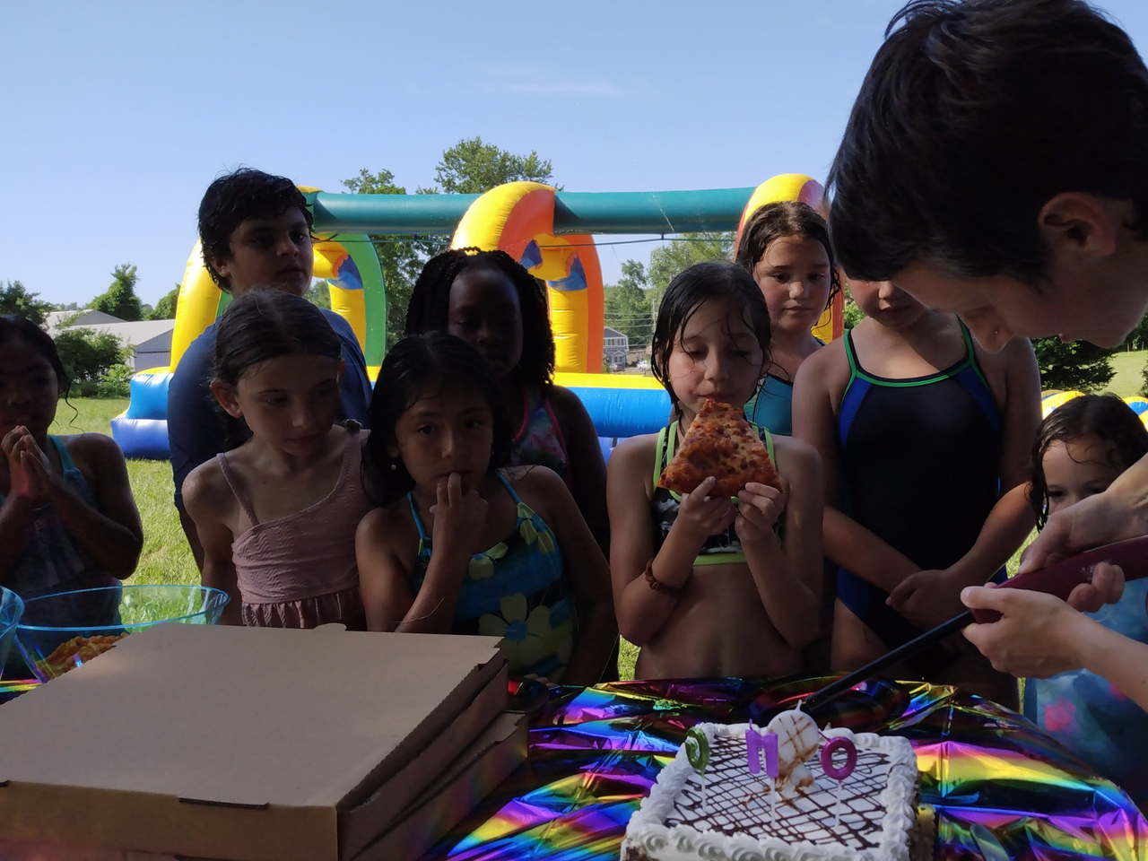 Marijana with kids at a birthday
