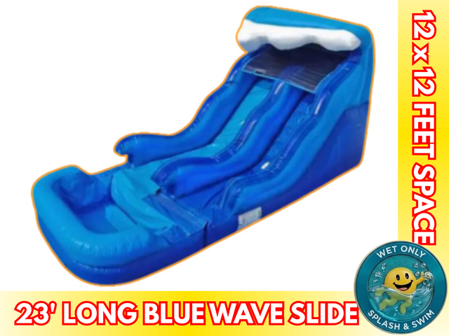 15' Blue Wave Slide With Pool