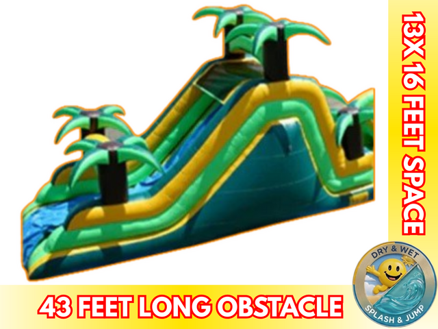 16'  H  Tropical Dual Slide, Back Entrance- Dry