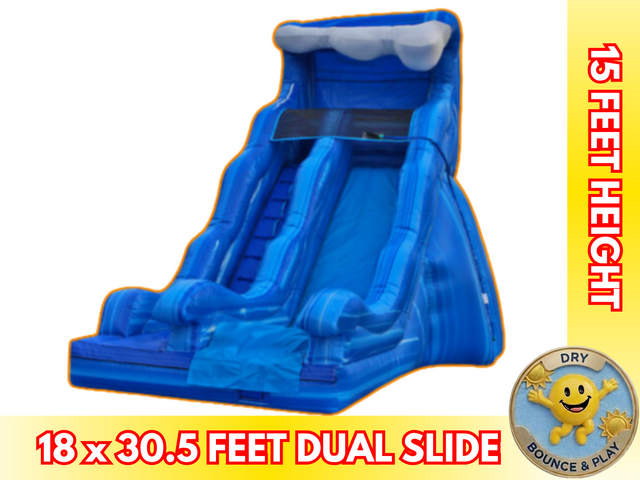 18' Blue Tsunami Dual Slide