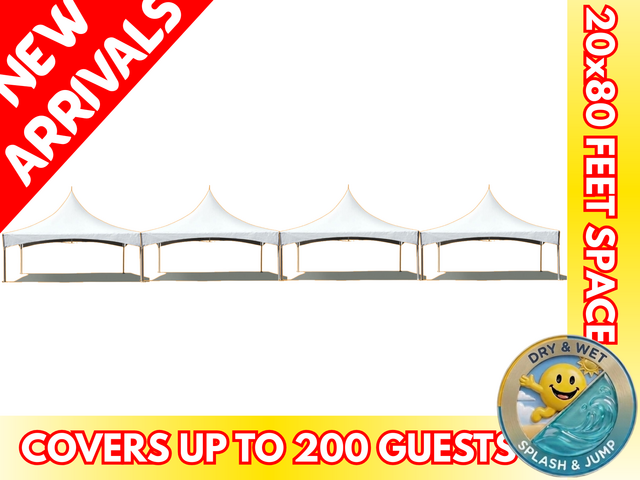 20 x 80 High Peak Frame Tent - Smiley Jump Rental