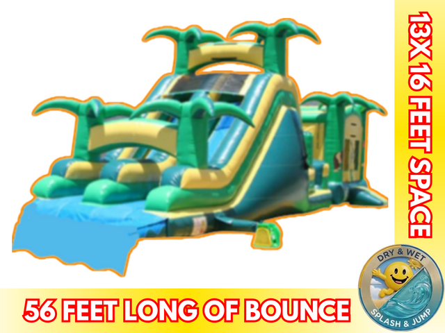 56'  L Tropical Obstacle Combo Dual Slide 