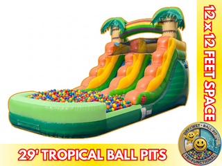 12'  Tropical   Slide With Ball Pit 🔴🔵🟠🟡🟢🟣