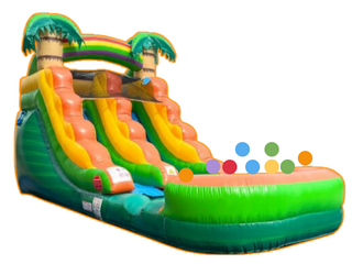 12'  Tropical   Slide With Ball Pit 🔴🔵🟠🟡🟢🟣