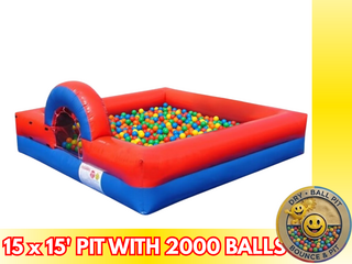15x15 Feet Ball Pit  with 2000 Balls  🔴🔵🟠🟡🟢🟣