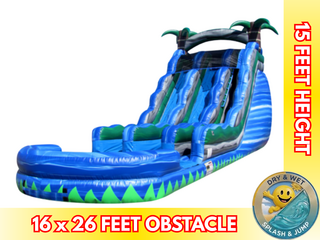 16'H Blue Tropical Dual Slide Dry