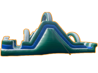 18' H Emerald Dual Slide and Rock Wall with Pool