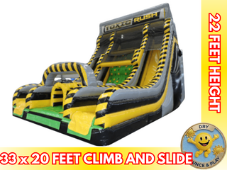  22'H Toxic Rush Climb and Slide