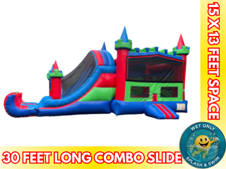 Castle Combo-Dual Short  Slide With Pool