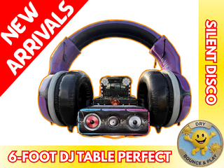 Giant Inflatable Headphone DJ Booth - Smiley Jump Rental
