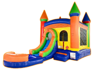 Rainbow  Combo Bounce House With 1 Slide and Ball Pit🔴🔵🟠🟡🟢🟣