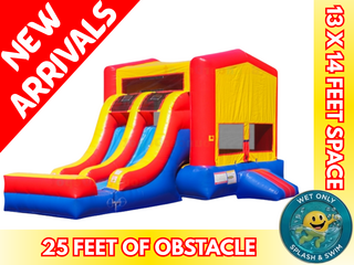 Bounce House Combo  Dual  Slide - Wet
