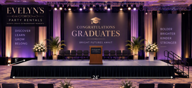 8x24 Graduation Event Stage
