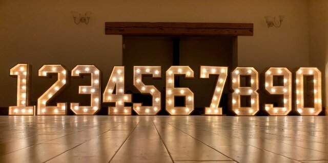 4ft Tall Marquee Light up Numbers