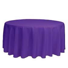 Purple- Round Table Cloth Floor Length