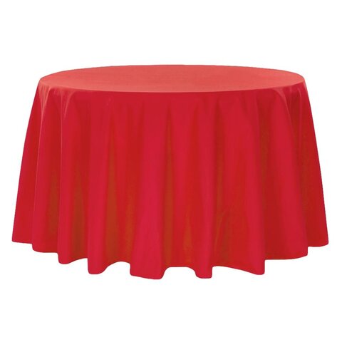 Round Table Cloth Red Floor Length