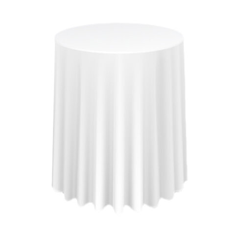 Tall Cocktail Table Cloth-White