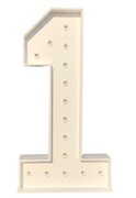 #1 Marquee Number with Lights-4FT