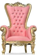 70" Single Throne Pink/Gold