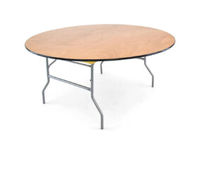 72” Round Wood Table