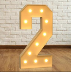 #2 Marquee Number with Lights-4FT