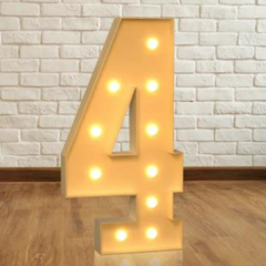 #4 Marquee Number with Lights-4FT