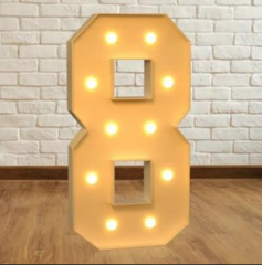 #8 Marquee Number with Lights-4FT