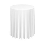 Tall Cocktail Table Cloth-White