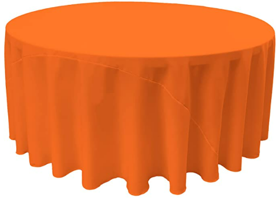 Orange- Round Table Cloth Floor Length