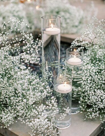 Floading Candle Centerpiece W/ Flower
