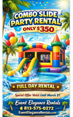 Combo Bounce House Slide (Wet or Dry) Rental 