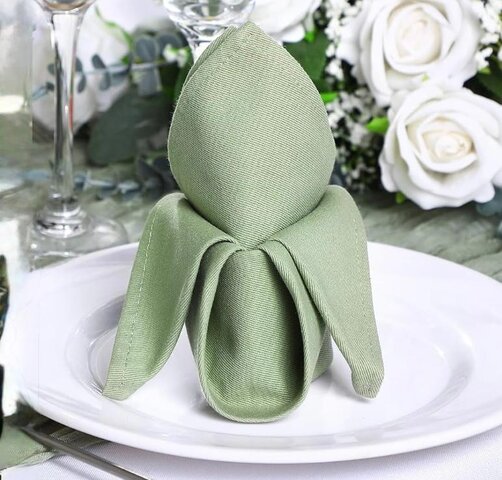 Sage Green Linen Napkins