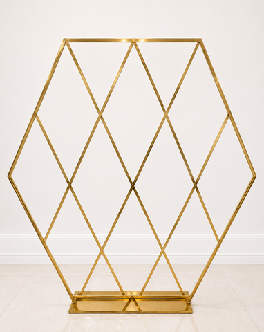 Gold Diamond Hexagon Wall