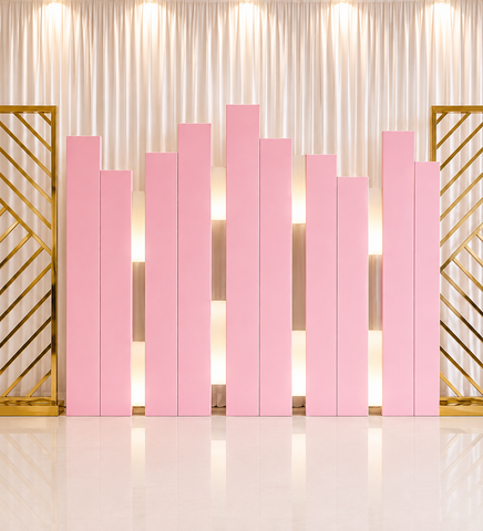 Pink Velvet and Gold Wall