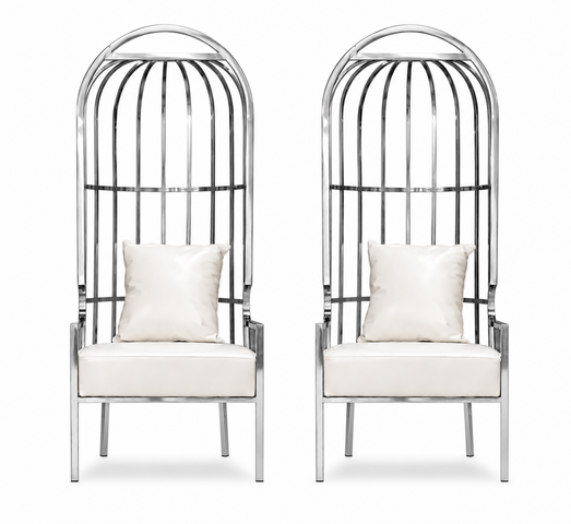 Silver Caged Chair
