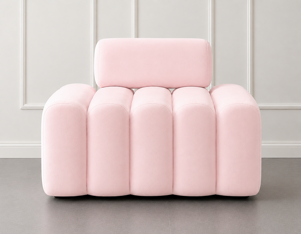 Pink Rippled Chair