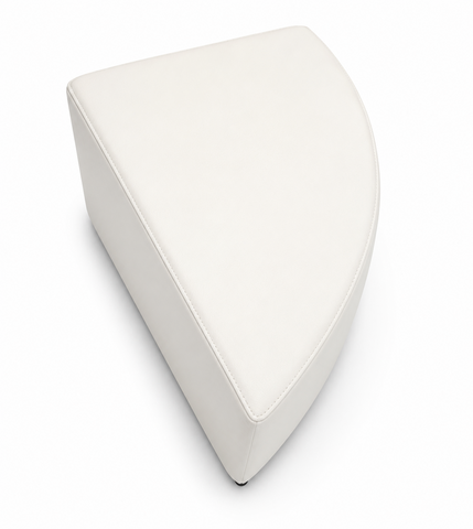 White Leather End Piece