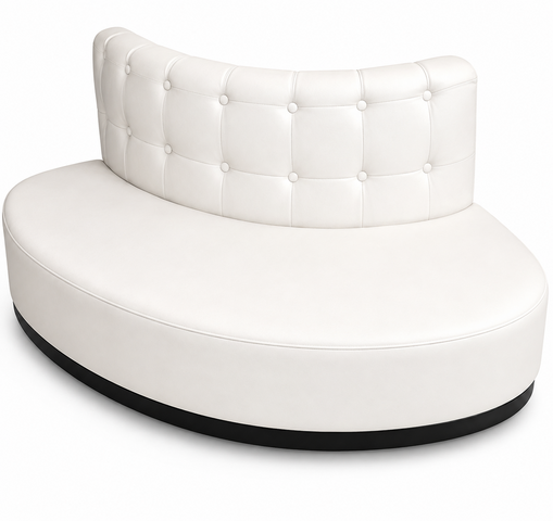 White Leather Lounge Couch #4