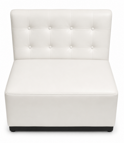 White Leather Lounge Couch #5