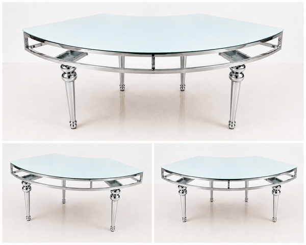 Silver Serpentine Table