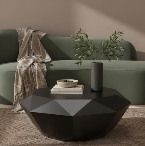 Black Diamond Cut Coffee Table