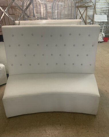 White Leather Lounge Couch #1