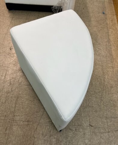 White Leather End Piece