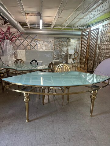 Gold Serpentine Table