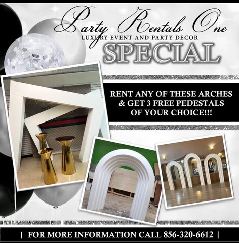 Free Pedestals with Any Arch Rental