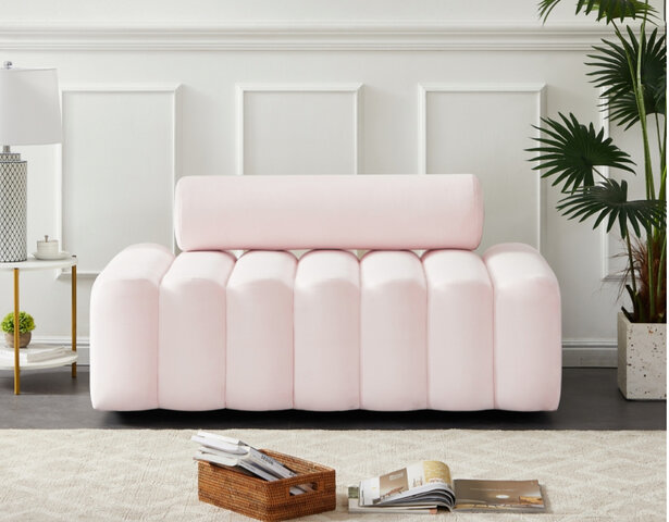 Pink Velvet Sofa