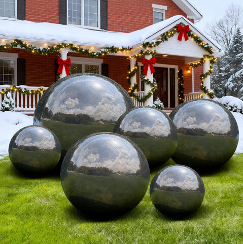 Black Mirrored Balls