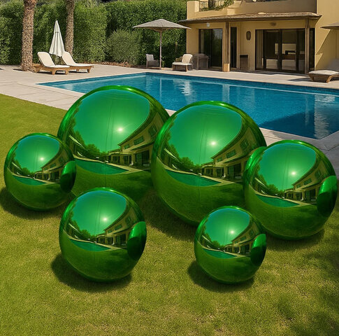 Green Mirrored Balls